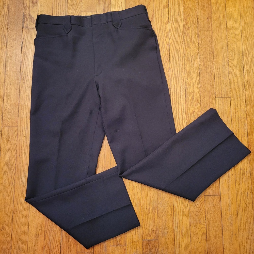 Mesquite Niver 34x31 Western Dress Pants Black Pearl Snap Vintage USA Rockabilly